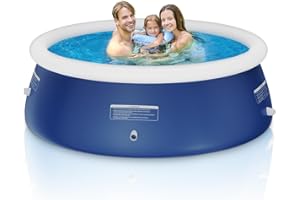 Sunrio 10ft x 30in Round Inflatable Above Ground Swimming Pool Fast Easy to Set Up Blow Up Pool for Summer Outdoor Garden Backyard Childen Adults