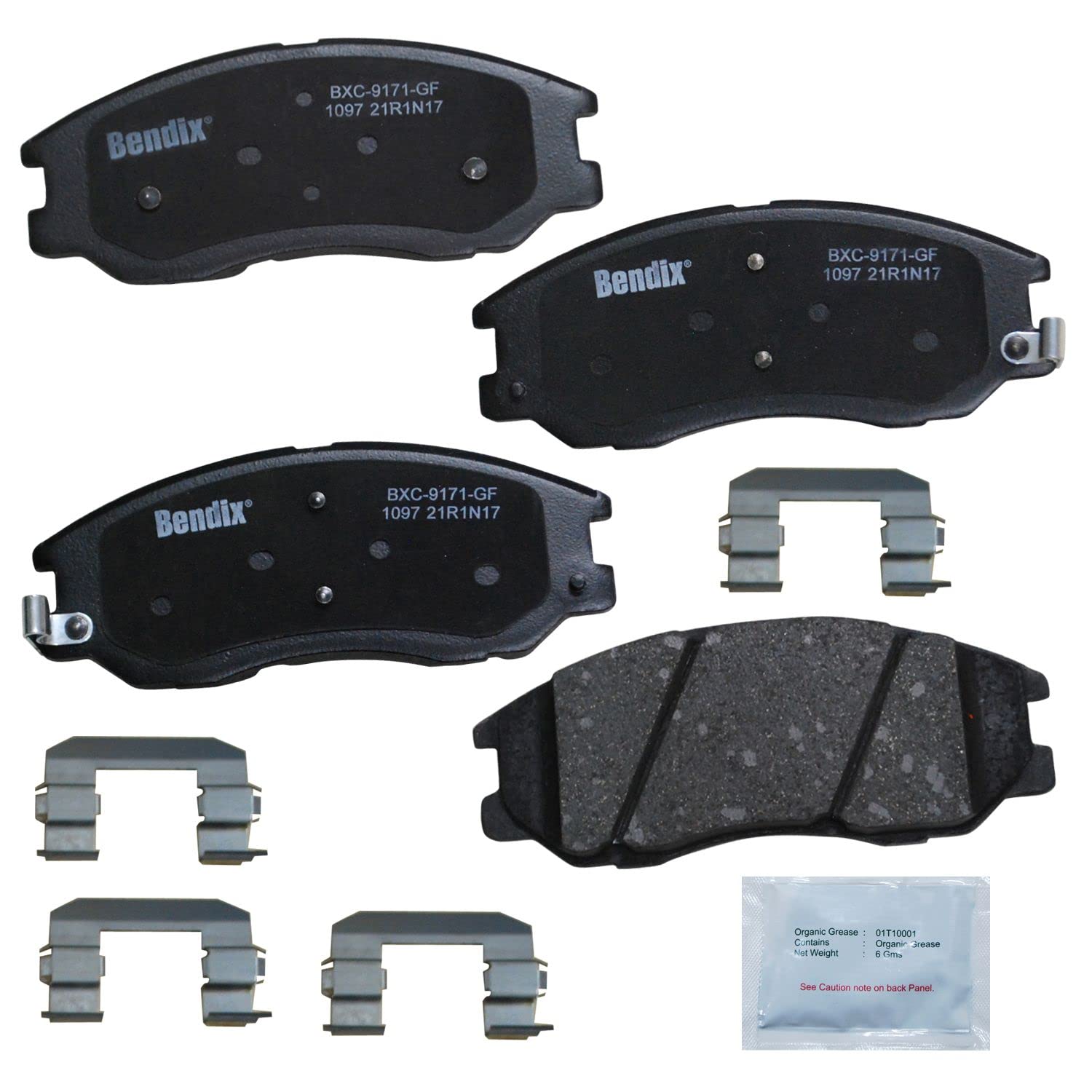 Bendix Priority1 CFC1097 Ceramic Front Brake Pads for Kia Sedona 2005-2004 Image