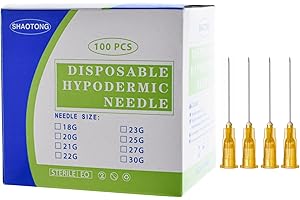 SHAOTONG Luer Lock Accessories-100Pcs (25G-Long 1In)