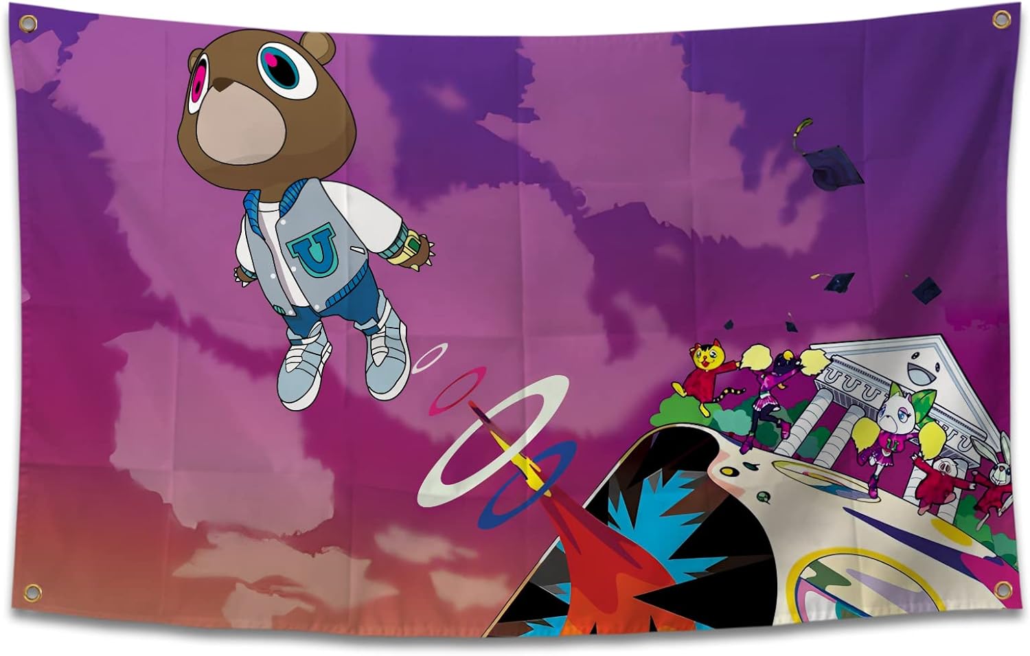 Tapestries - Funny Flag Kanye% Tapestry 3x5FT with 4 Brass Grommets Man Cave Wall Flag Cool Funny Poster Tapestry for Indoor Outdoor College Dorm Room Decor (kanye6)