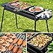 Giantex BBQ Grill Charcoal Barbecue Cooker Portable Home Outdoor Camping Picnics Grill w/Adjustable Legs Stainless Steel Mesh Non-Stick Tray Removable Charcoal Basin (BBQ Grill w/Adjustable Legs)