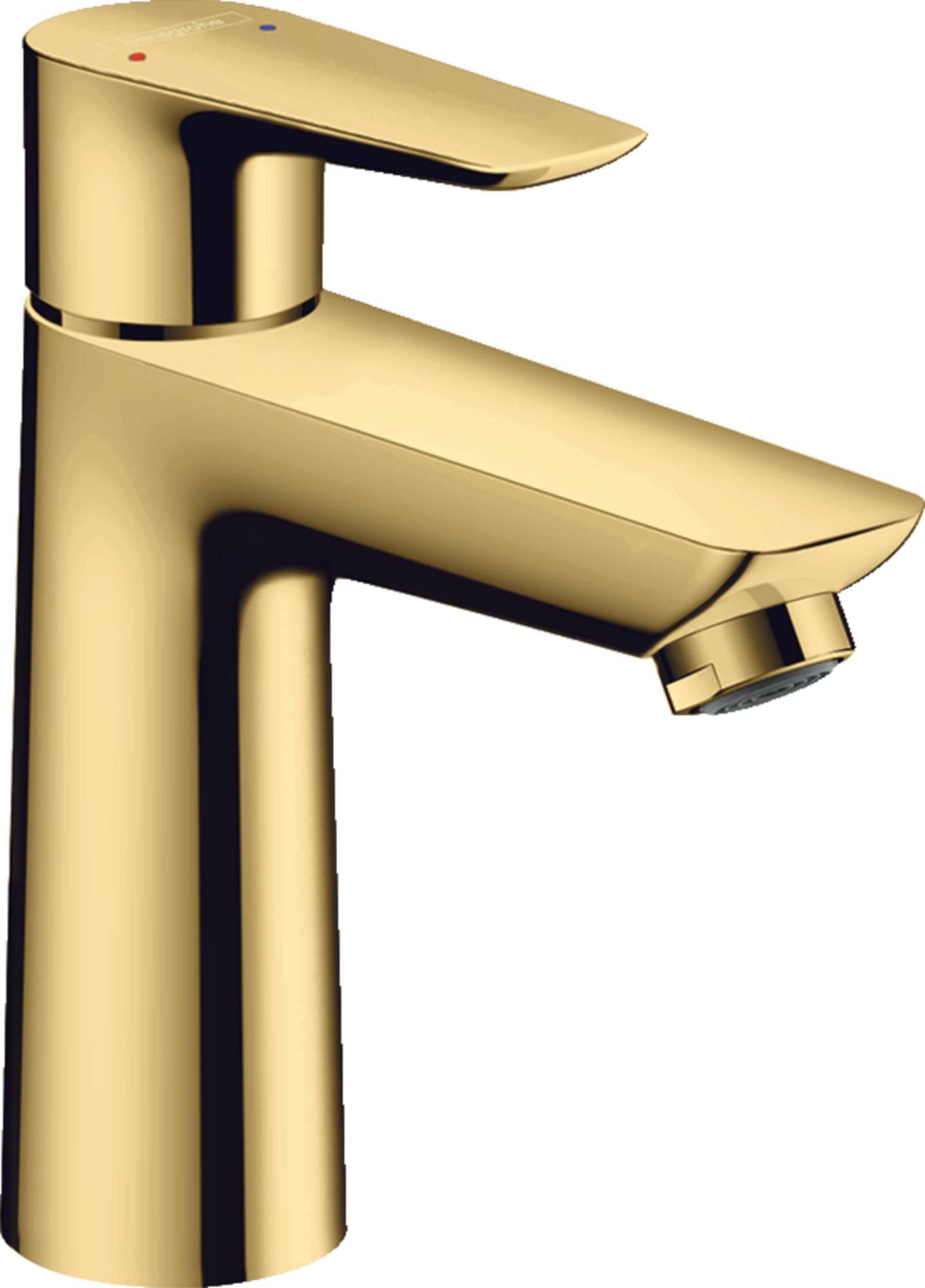 hansgrohe 71712990 Talis E Single Lever Washbasin Mixer Tap 110 Without Drain Fitting Look, Polished Gold Optic, spout Height 110 mm