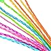 Lumiparty High Quality 11 Inches One Dozen Neon Nylon Braided Hair Extensions Attachments, Assorted Colors Nylon Clip Snap On Children Kit for Birthday Party Favors