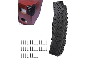 Cyrank 8PCS Speaker Cabinet Corner Protector, Thickening Speaker Corner Protector, Plastic Right Angle Wrap Angle with Screw Kits Black for Cabinet Guitar Amplifier Stage Speakers