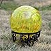 Gazing Ball 10 inch Colorful Glass Gazing Ball for Garden Decor, Yellow