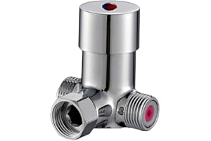 Weirun Bathroom Kitchen Brass Automatic Sensor Touchless Sink Faucet Hot & Cold Water Temperature Control Thermostatic Mixer Mixing Valve