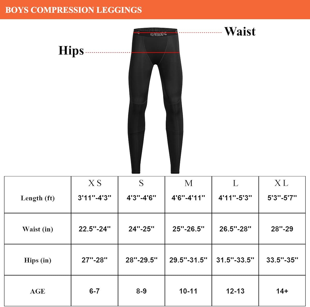 Youth Compression Pants Boys Leggings Base Layer with Double Layer Thick Material: Clothing