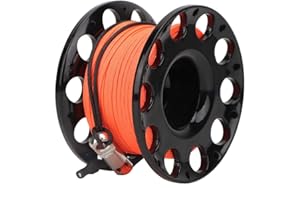 Handle Pulley Spool Reel Keenso 30m Plastic Diving Finger Diver Underwater Accessory(Black)