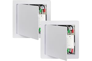 Donext Access Plumbing Panel for Drywall Ceiling, 8x8 in 2 PC Plastic Access Door, Wall Hole Cover Plate for Plumbing & Electrical & Wiring, White