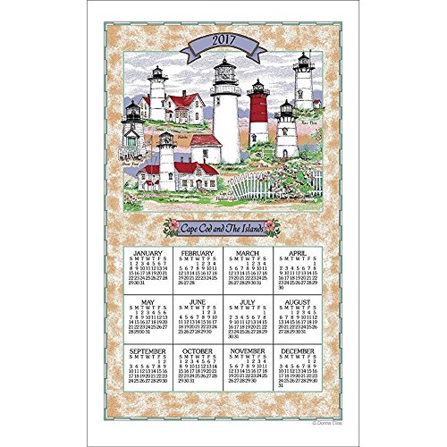 2017 Lighthouses of Cape Cod Linen Calendar Towel (F3291)