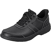 Orthofeet Men's Orthopedic Black Leather Pierre Hands-Free Casual Shoe