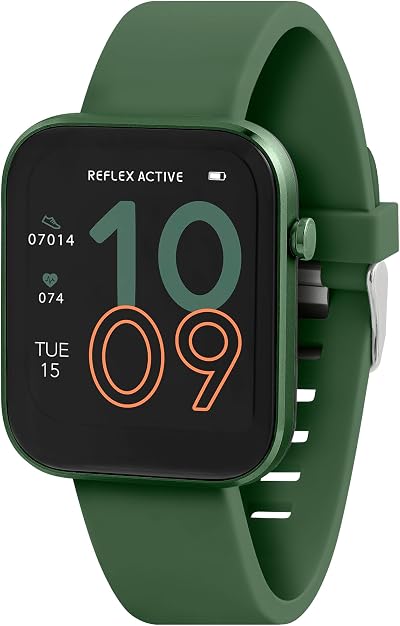 Reflex Active Series 12 Green Strap Smart Watch Fitness Tracker Heart Rate Sleep