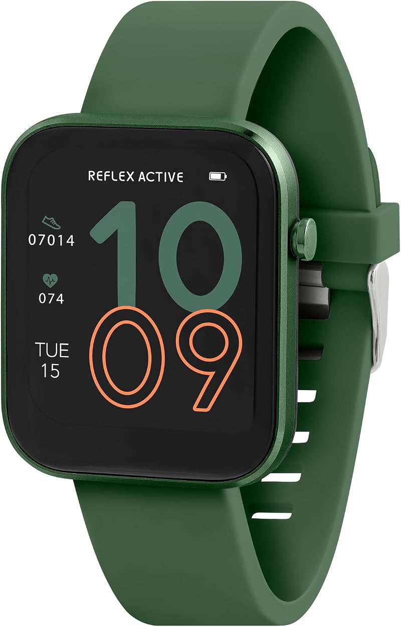 Reflex Active Series 12 Green Strap Smart Watch Fitness Tracker Heart Rate Sleep