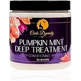Curls Dynasty Pumpkin Mint Deep Treatment Masque Moisturizing Deep Conditioning Hair Mask For Curly Hair For Stronger Healthier Nourished Hair
