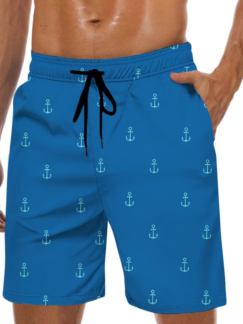 Lzzidou Men's Swim Trunks Mesh Lining Bathing Suit