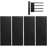 4 Pack Boxing Ring Corner Pads Heavy Duty Turnbuckle Covers, 11.8x35.4 Inch | Thick Vinyl Protective Padding for Mma Gyms, Easy Install Ring Rope Accessories for Workout Safety, Solid Black