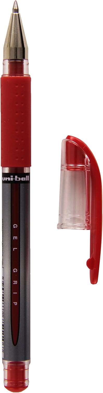 uni-ball, Signo Gel Grip, Fine Nib, Red Ink, Rollerball Gel Pens (12pc Set), Smooth, Comfortable, Long Lasting - Image 3