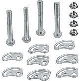 4PCS Camber Bolt Kit,Front Upper Control Arm Caster Alignment K100026 | Compatible With Chevy GMC Cadillac 1999-2020 Silverado Sierra 1500 2500 3500 Escalade Avalanche Tahoe Yukon,Adjusting Bolt &plusmn;1