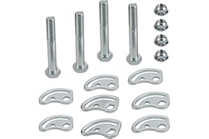 FITEDE Camber Bolt Kit Compatible with Chevy GMC Cadillac 1999-2020 Silverado Sierra 1500 2500 3500 Escalade Avalanche Tahoe Yukon,Front Upper Control Arm Caster Alignment,4PCS Adjusting Bolt ±1.5 Degree