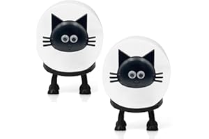OUMYQ Decorative Cat Toilet Paper Holder, Free Standing Bathroom Tissue Roll Storage, Black (2, Cat)