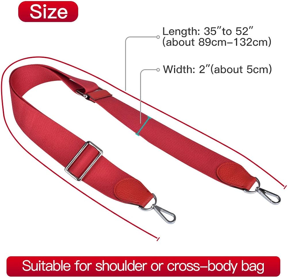 Shoulder bags strap, Adjustable Replacement Bag Strap with Metal Swivel