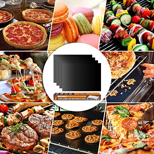 Oven Liners, 4 Pack Extra Large Nonstick Oven Protector Mat, Reusable