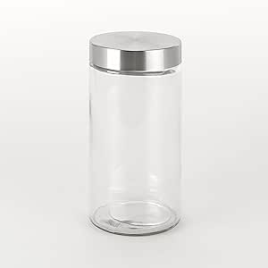 Habita Home Bote DE Cristal para Cocina Tapa Metal 1600ml Color