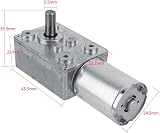 Yosoo High Torque DC 12V Worm Geared Motor 6RPM Reversible Reduction view 3