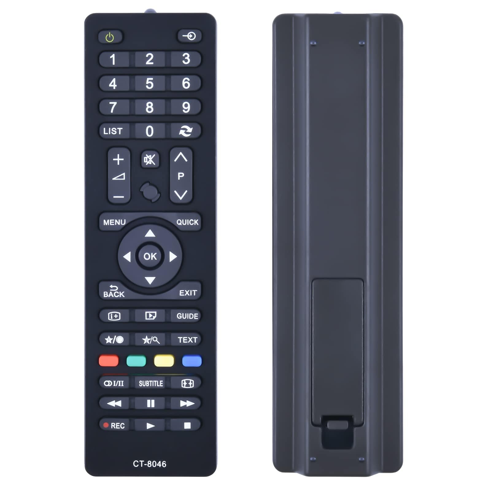 GOUYESHO CT-8046 Replaced Remote Control Suitable for Toshiba HD TV,Compatible With 24D1533DB 24D1544DG 24D1633DB 24W1633DB 24W1633DG 32L1544DG 32W1533DB 32W1534DG 32W1633DB 40L1533 40L1533DG