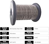 DONGKER 304 Stainless Steel Wire 0.8mm 100m Hard Sculpting Artistic Binding view 2