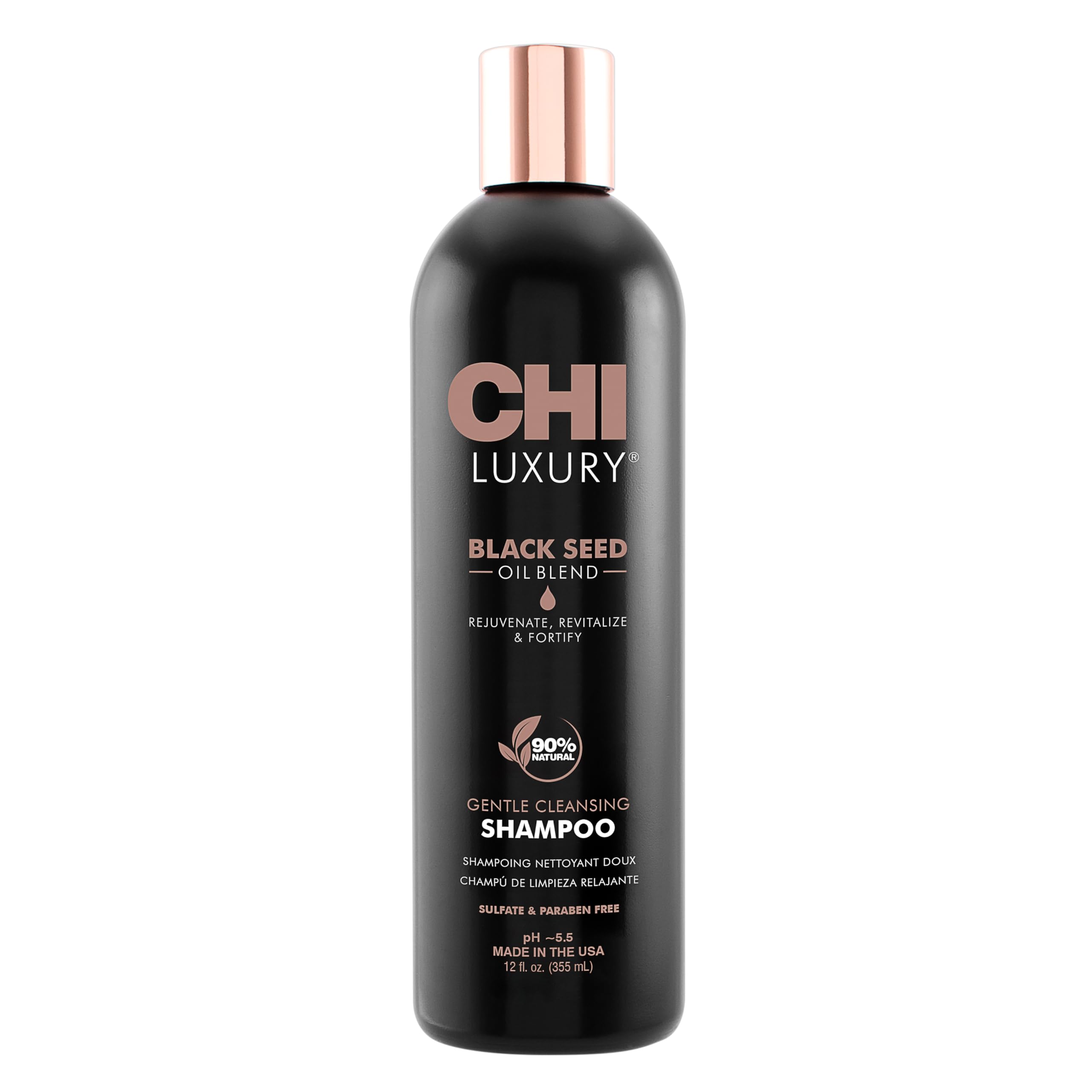 CHI Luxury Black Seed Oil, Gentle Cleansing Shampoo, 355 ml white