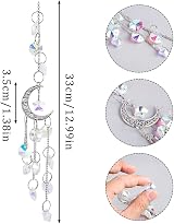 Yoosso Sun Catchers Moon Star Rainbow Crystal Window Ornament view 6