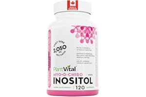 PlantVital Myo Inositol D-Chiro Inositol Supplement - 2,050mg Daily Dose (40:1 Ratio) - PCOS Supplement for Women - Fertility