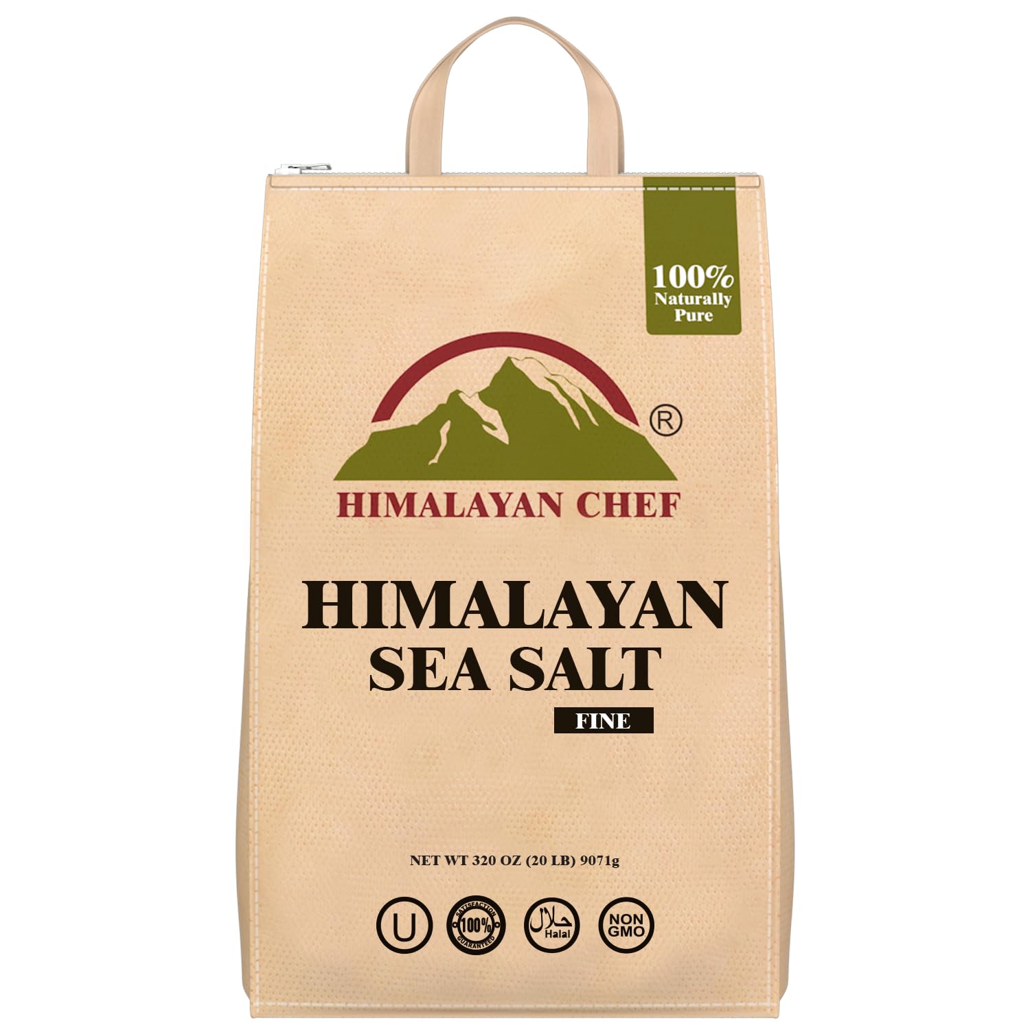 Himalayan Chef Gourmet Sea Salts, Fine Grain 320 Ounce, Classic Sea Salt Bulk Bag, All-Natural & Pure, Unrefined, Gluten Free, Sea Salt for Daily Cooking Image Himalayan Chef Gourmet Sea Salts, Fine Grain 320 Ounce, Classic Sea Salt Bulk Bag, All-Natural & Pure, Unrefined, Gluten Free, Sea Salt for Daily Cooking Image