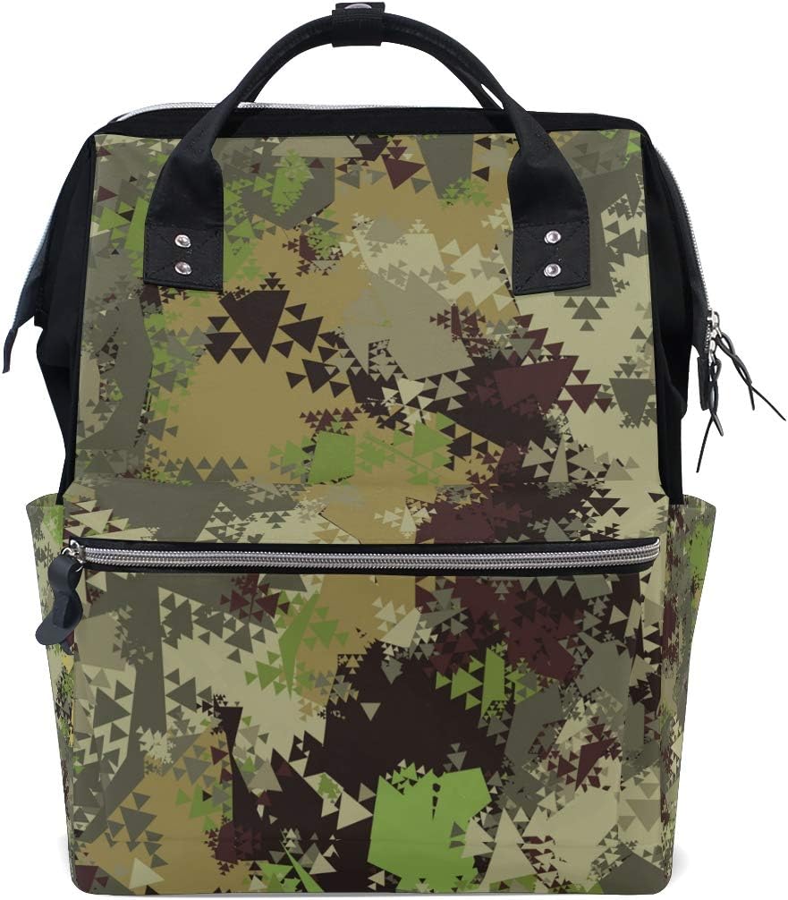 DEZIRO canvas Camo Texture School pack Backpacks Travel bag