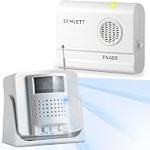 SYNLETT Wireless Bed Alarm with Motion Sensor and Caregiver Pager | Wireless motion sensor and battery powered caregiver pager for fall prevention, dementia care and elderly monitoring
