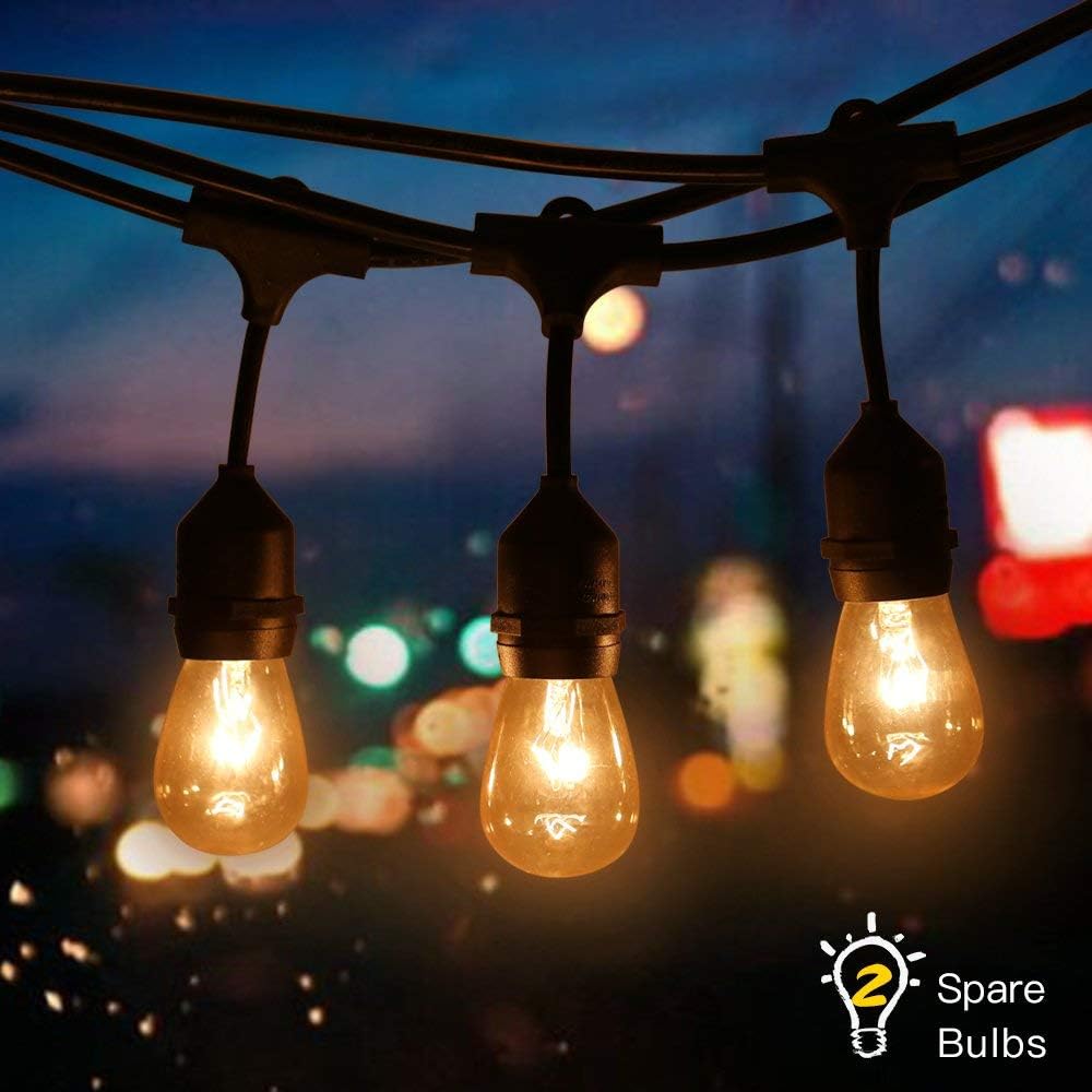 SKYLANTERN LED Lichterkette 10 M, 10 E27 Fassungen, IP65 Wasserdicht – Für Garten, Terrasse & Events