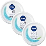 NIVEA Soft Moisturising Cream 500ml Pack of 3 Vitamin E Jojoba Oil view 1
