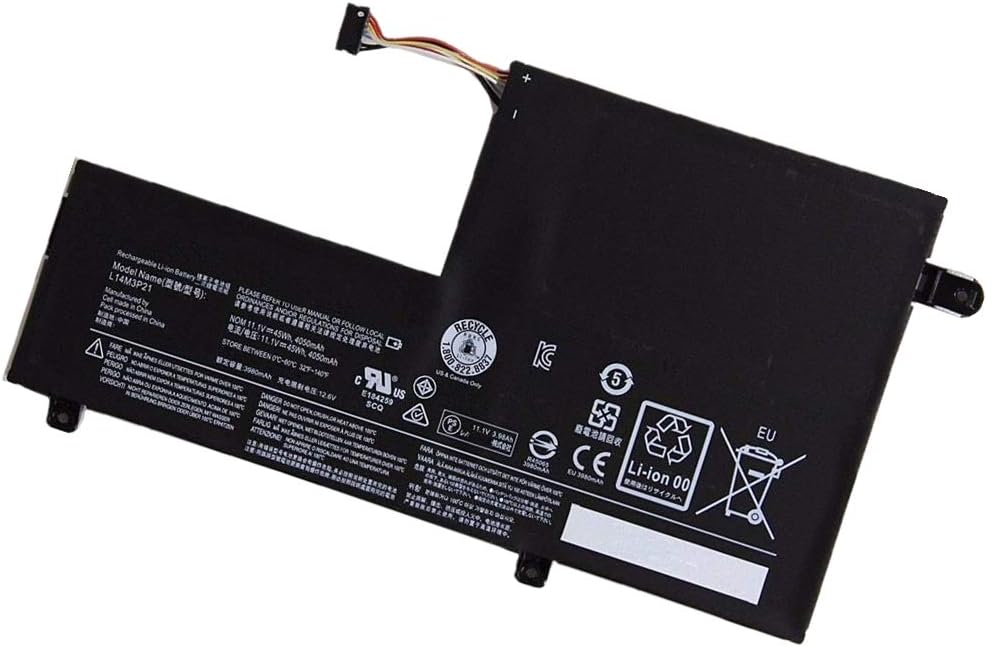 YNYNEW Replacement Laptop L14M3P21 Battery for Lenovo Flex 3-1580 5B10K10186 5B10J40590 3Cell 45Wh