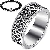 Gungneer Stainless Steel Celtic Knot Ring Celts Vintage Irish Eternal Love Strength Jewelry US Size 7-13