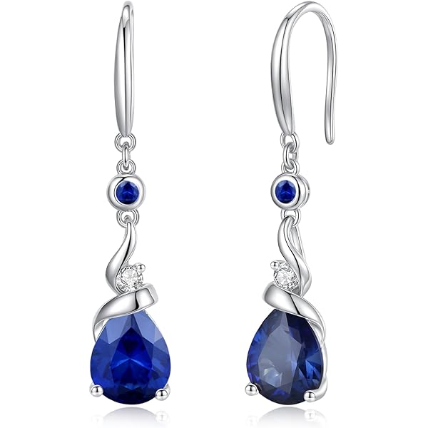 Pendientes De Plata SANTUZZA Para Mujer, Pendientes Colgantes De Plata De Ley 925 Pura, Pendientes Largos De Circonia Cúbica Brincos, Joyería Fina / Joyería Fina