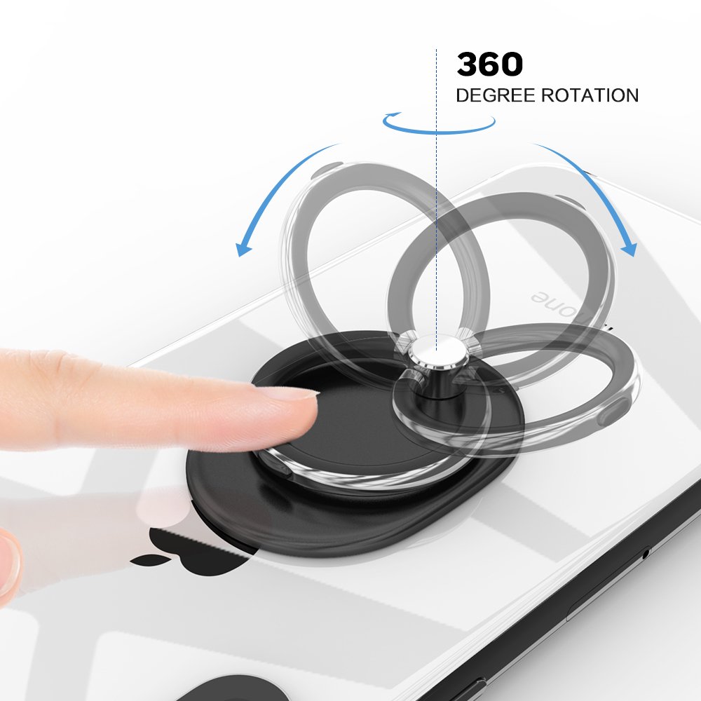 Magnetic Car Mount Holder With Cell Phone Ring Stand, Universal Car Air Vent Mount Stands Work With Phone Ring Grip Holder For Hands Free Fit for All Phones Cars (1Car Mount+1Ring Holder=Perfect Set)