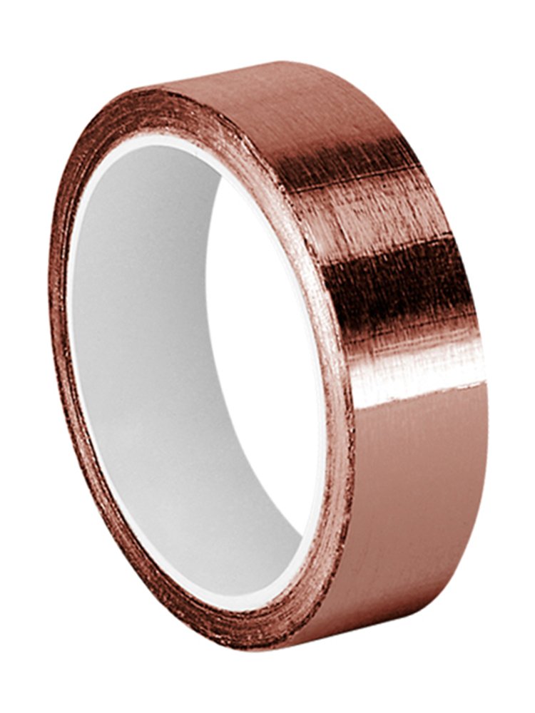 TapeCase 0.625-6-1181 Copper/Acrylic Adhesive, Foil Tape with Conductive Adhesive-Converted from 3M 1181, 0.625" x 6 yd, Length: 6", Width: 0.625"
