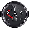 Rupse 2" Universal Car SUV Fuel Level Gauge Meter E-1/2-F Pointer 12V