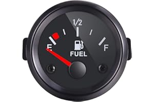 Rupse 2" 52mm Universal Car SUV Fuel Level Gauge Meter E-1/2-F Pointer 12V