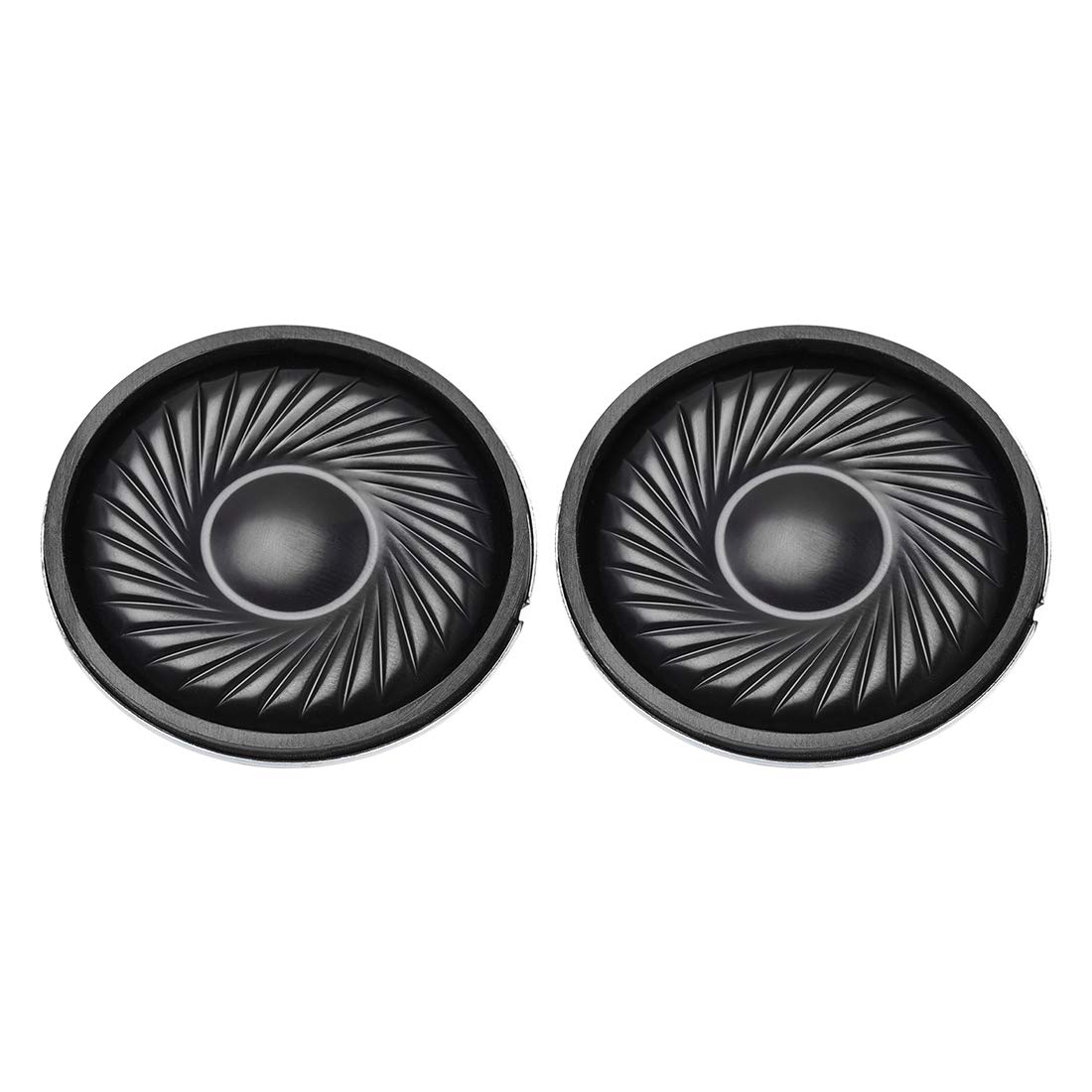sourcing map 2Pcs Round Internal Magnet Speaker Loudspeaker 8 Ohm 2W 1.5 inch Dia Steel Shell