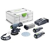 Festool 577696 5-Inch Cordless Random Orbit Sander ETSC 125 18V 3.0 Ah I-Plus