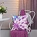 Phantoscope Set of 4 New Living Series Purple Decorative Throw Pillow Case Cushion Cover 18 x 18 inches 45cm x 45cm