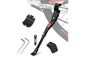 Bike Kickstand Adjustable Aluminum Alloy Bicycle Side Stand Bicycle Kickstand with Hexagon Wrench Fit for 22" 24" 26" 27.5" 2