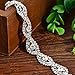 Rhinestone Tennis Bracelet Silver-tone Wedding Bridal Bracelet Crystal Bracelet (White)
